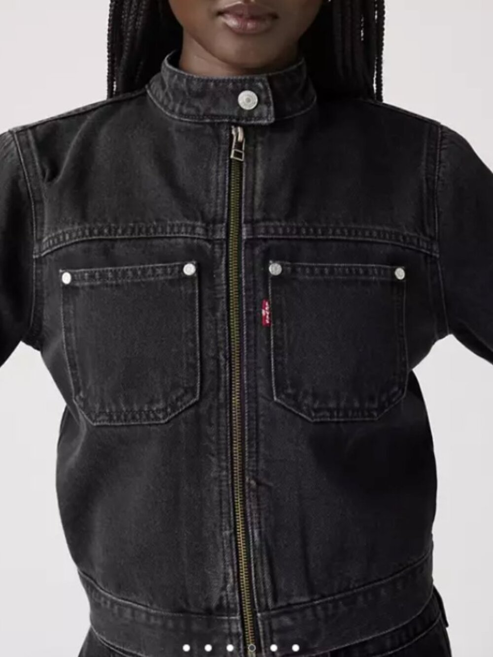 Levi's Moto Trucker Jacket - Black *NWT* - Picture 4 of 7